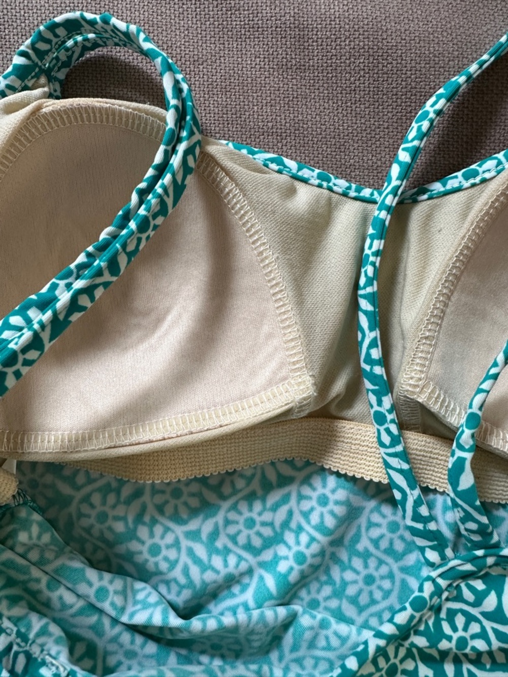 Teal Patterned One-Piece Swimsuit - Picture 7 of 8